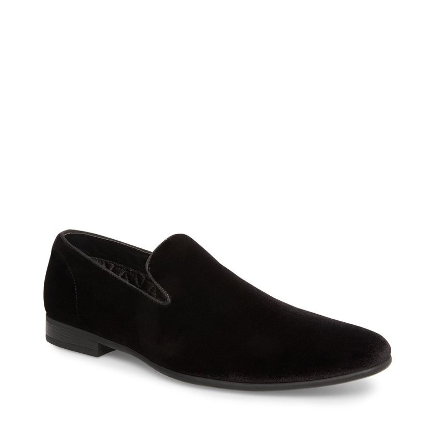 Loafers Steve Madden Laight Velvet Hombre Negras | ES GX4012